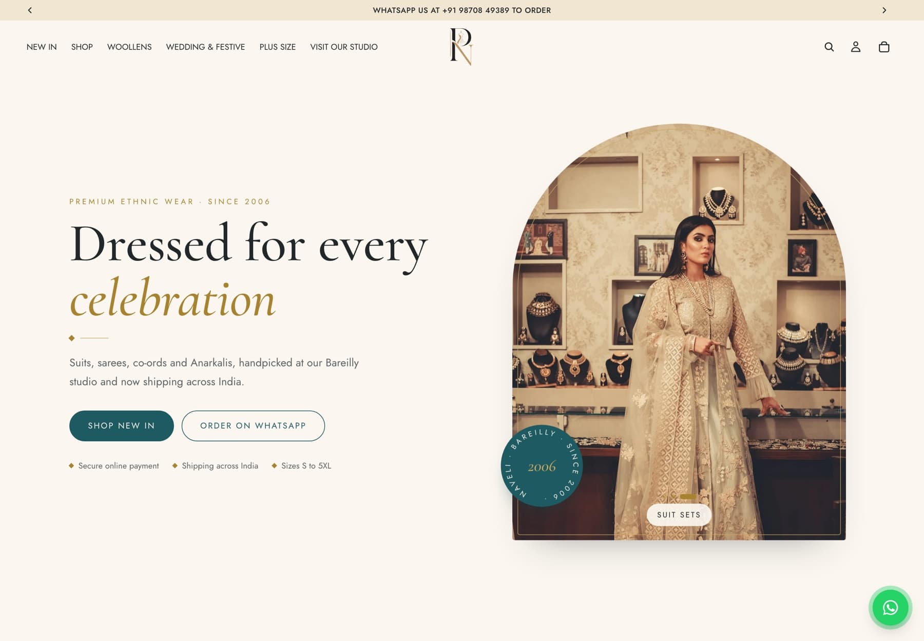 Label Naveli website
