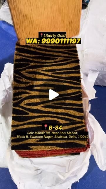 Liberty Gold reel: Wholesale doormats in Sadar Bazar.